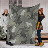 Schnauzer Camo Blanket