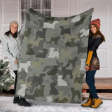 Cesky Terrier Camo Blanket