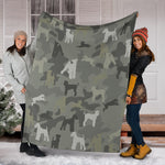 Airedale Terrier Camo Blanket