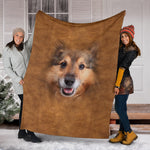 Shetland Sheepdog Face Hair Blanket