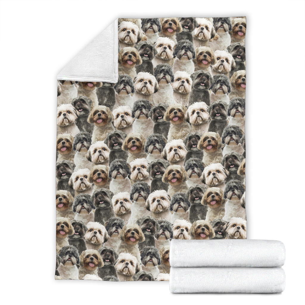 Shih Tzu Full Face Blanket