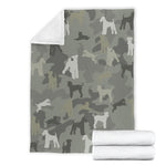 Airedale Terrier Camo Blanket