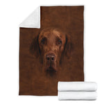 Flat Coated Retriever Face Hair Blanket