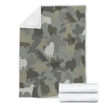 Shetland Sheepdog Camo Blanket