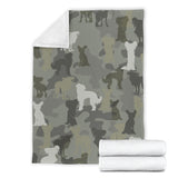 Chinese Crested Dog Camo Blanket