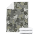 Australian Terrier Camo Blanket