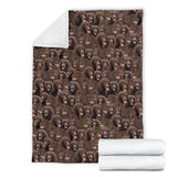 Irish Water Spaniel Full Face Blanket