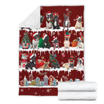 French Bulldog Snow Christmas Blanket