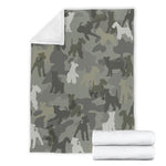 Fox Terrier Camo Blanket