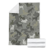 Jack Russell Terrier Camo Blanket