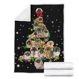 Pekingese Christmas Tree Blanket