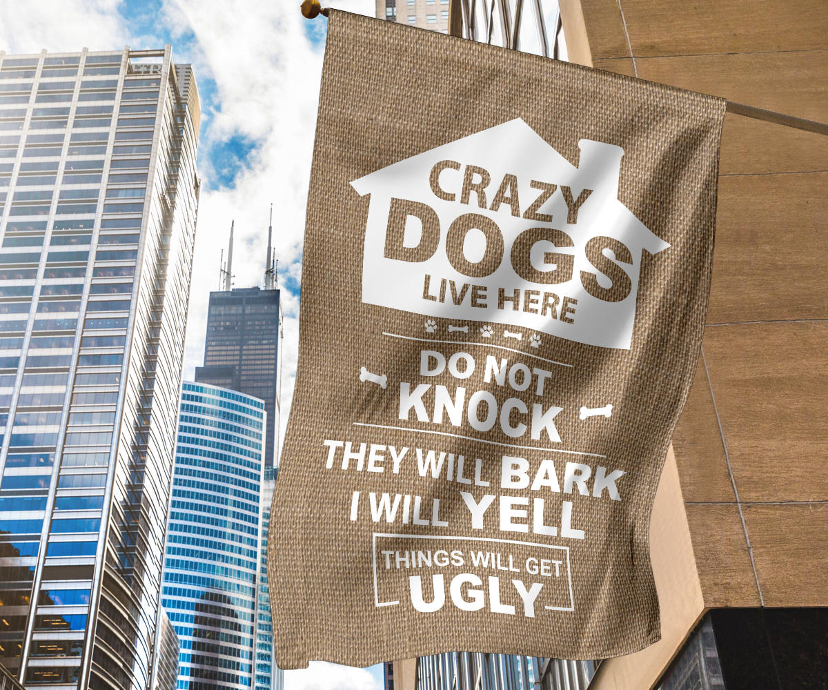 Multiple Dogs - Burlap Design