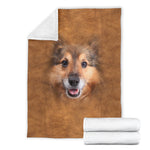 Shetland Sheepdog Face Hair Blanket