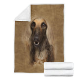 Afghan Hound Face Hair Blanket