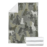 Labrador Retriever Camo Blanket