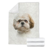 Shih Tzu Face Hair Blanket