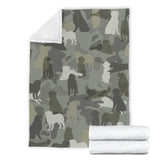 Bernese Mountain Dog Camo Blanket