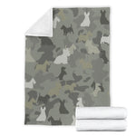 Scottish Terrier Camo Blanket