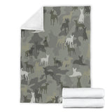 American Hairless Terrier Camo Blanket