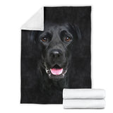 Black Lab Face Hair Blanket