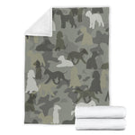 Bedlington Terrier Camo Blanket