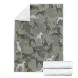 Ibizan Hound Camo Blanket