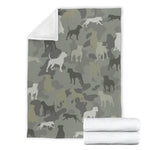 American Bulldog Camo Blanket