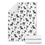 Boston Terrier Paw Blanket