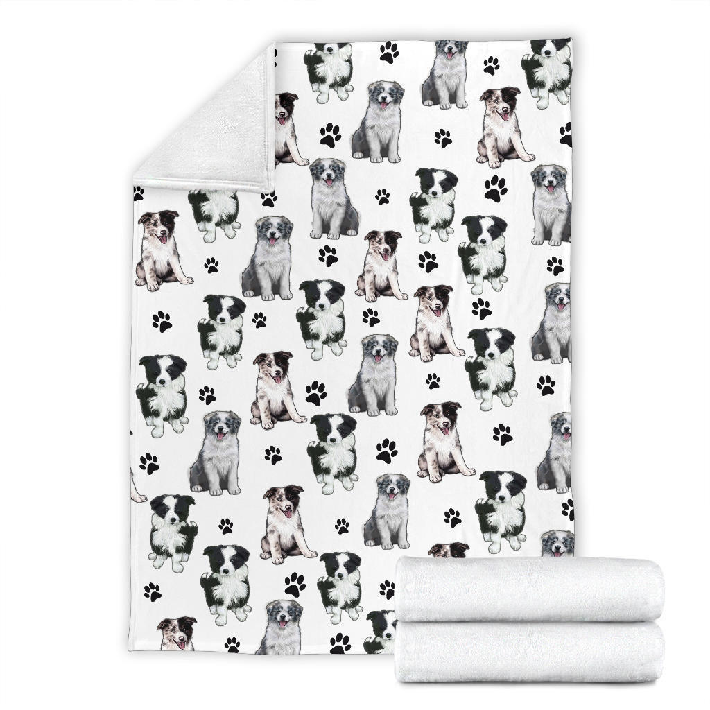 Border Collie Paw Blanket