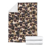 Pug Full Face Blanket