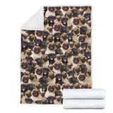 Pug Full Face Blanket