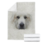 Great Pyrenees Face Hair Blanket