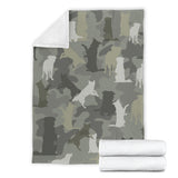 Border Collie Camo Blanket