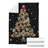 Weimaraner Christmas Tree Blanket