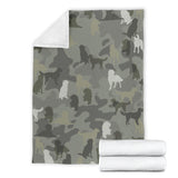 German Longhaired Pointer Camo Blanket