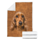 English Cocker Spaniel Face Hair Blanket