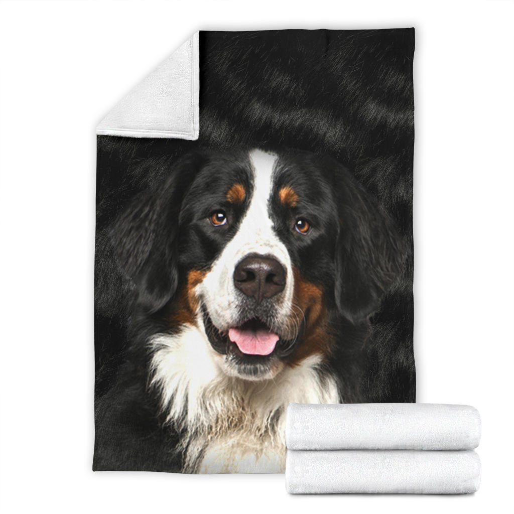 Bernese Mountain Dog 2 Face Hair Blanket