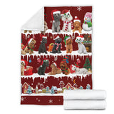 Poodle Snow Christmas Blanket