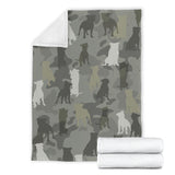 Staffordshire Bull Terrier Camo Blanket