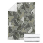 American Pit Bull Terrier Camo Blanket