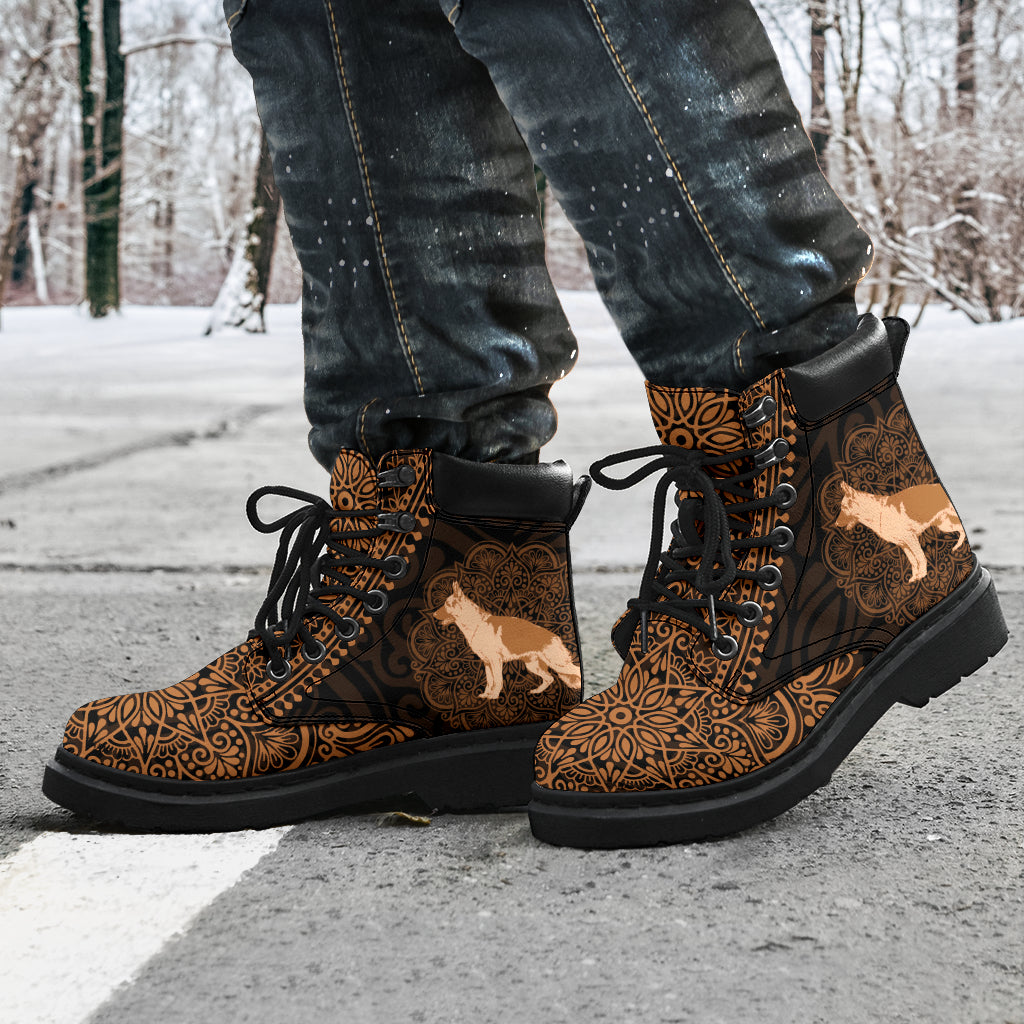 German Shepherd Mandala All-Season Boots