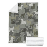 Cesky Terrier Camo Blanket