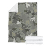 Black Russian Terrier Camo Blanket