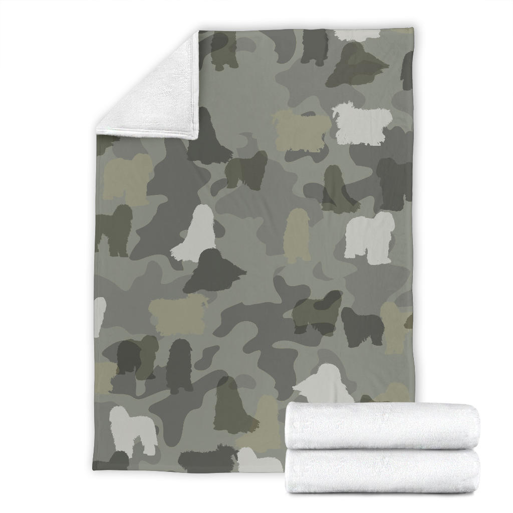 Bergamasco Shepherd Camo Blanket