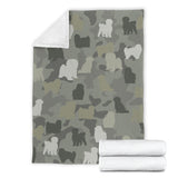 Coton de Tulear Camo Blanket