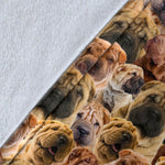 Shar Pei Full Face Blanket