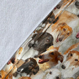 Borzoi Full Face Blanket