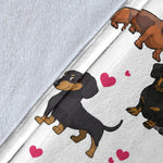 Dachshund Heart Blanket