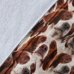 Irish Red and White Setter Full Face Blanket