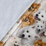 Japanese Spitz Full Face Blanket